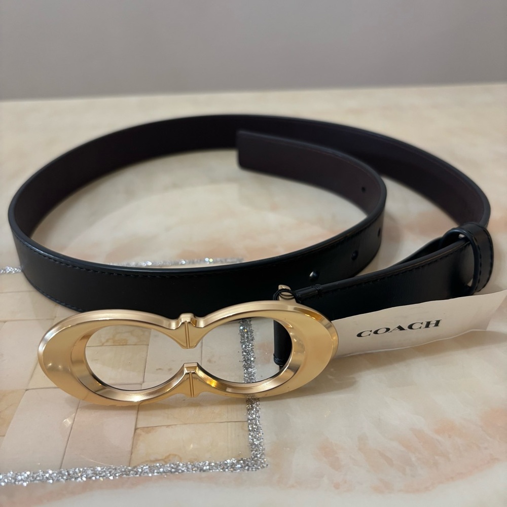 Coach Signature Buckle Belt Size S